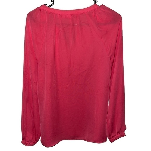 ELLE HOT PINK BLOUSE WITH LONG SLEEVES SIZE SMALL - Picture 2 of 2